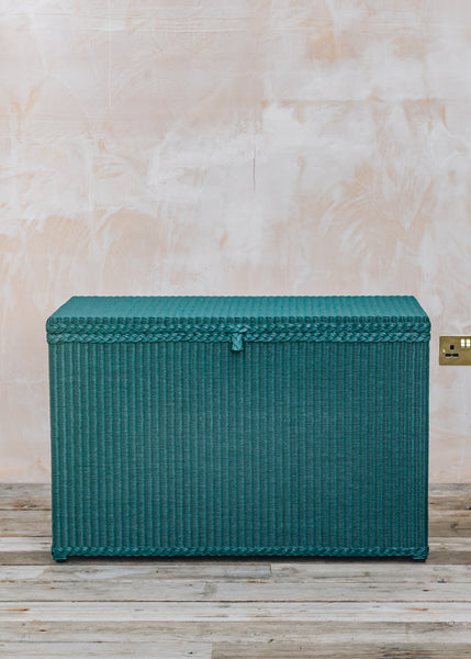 Teal blanket box on sale