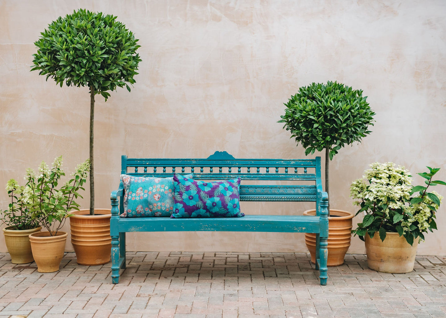 Three Seater Bobbin Blue Bench