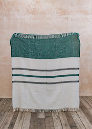Brecon Emerald and Charcoal Throw