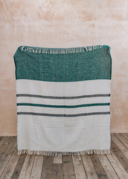 Brecon Emerald and Charcoal Throw