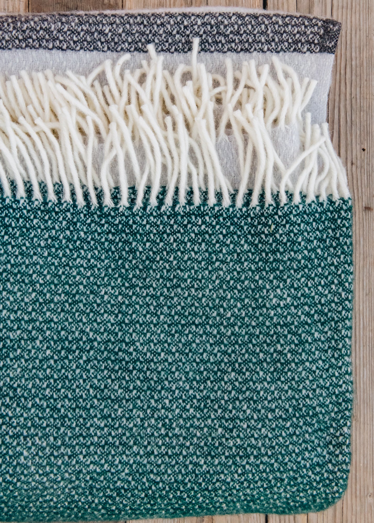 Brecon Emerald and Charcoal Throw