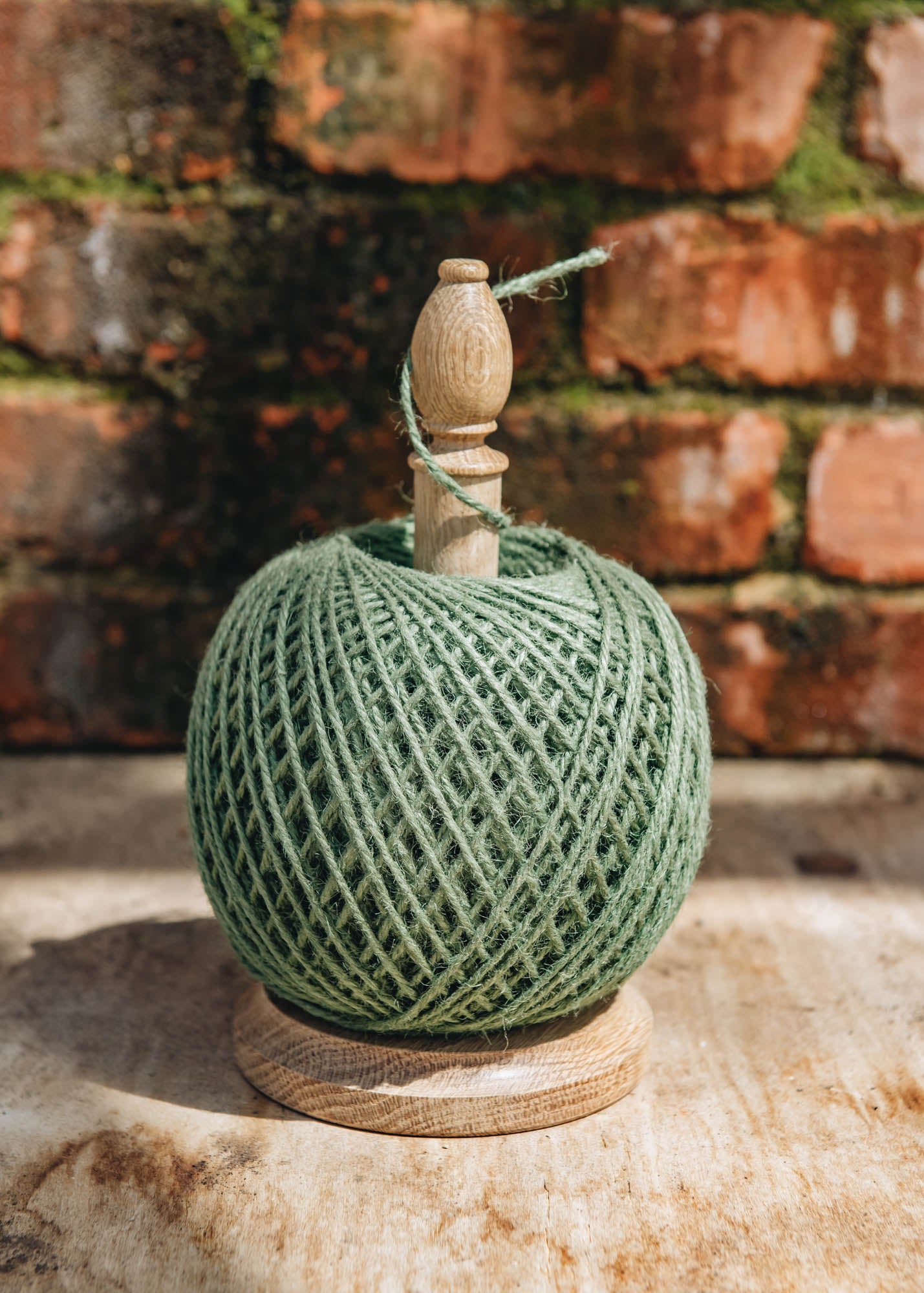 Green British Made Oak Twine Stands