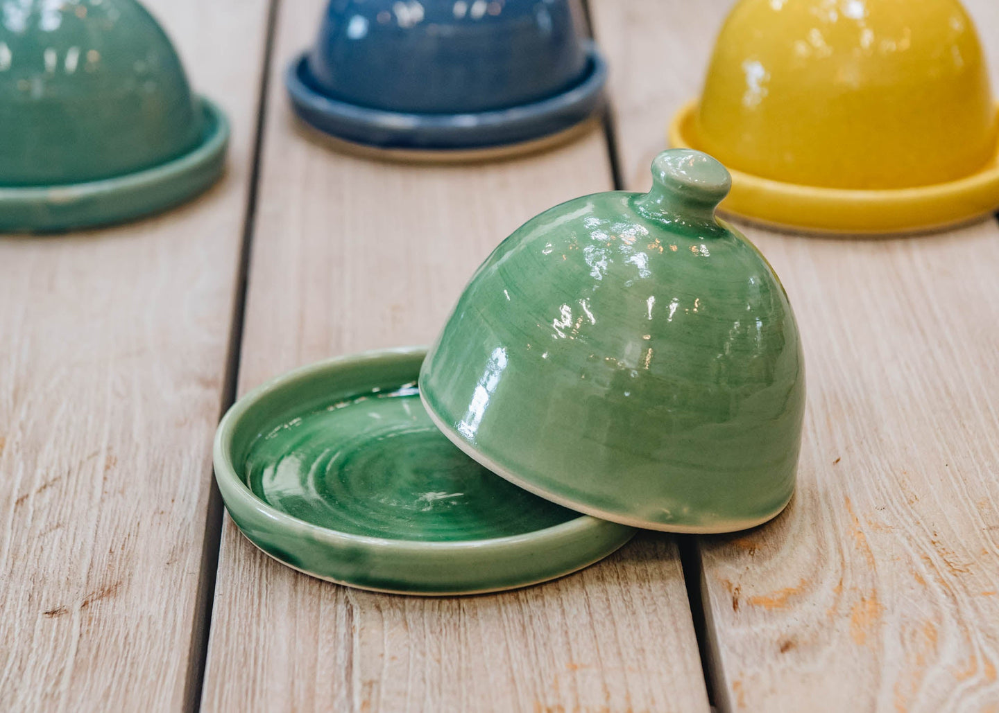 TB Stoneware Butter Dish