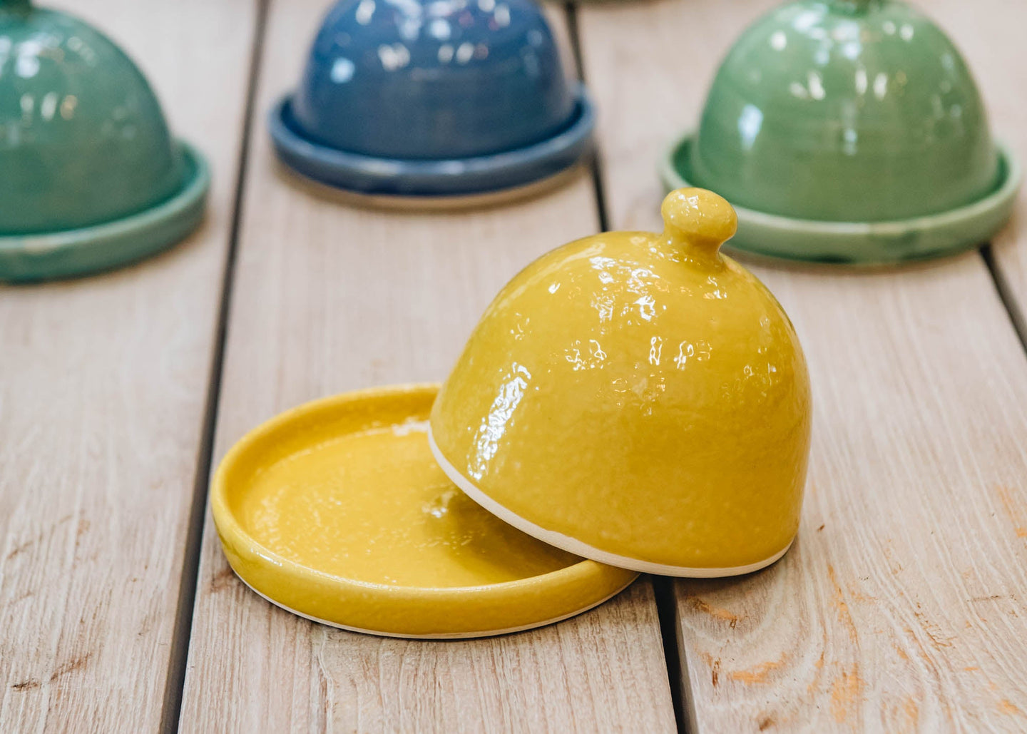 TB Stoneware Butter Dish