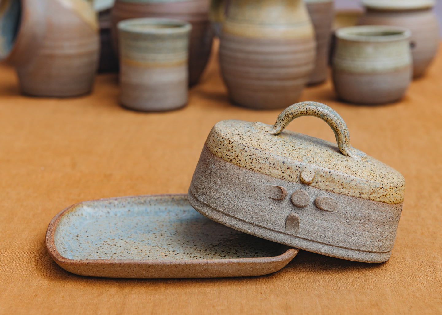 Hook Norton Pottery Stoneware Butter Dish