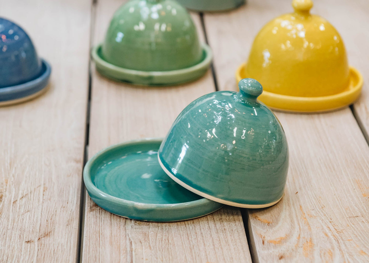 TB Stoneware Butter Dish