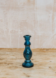 Jarapa Petrol Blue Candlestick 20cm