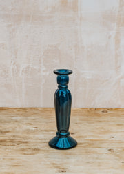 Jarapa Petrol Blue Candlestick 22cm
