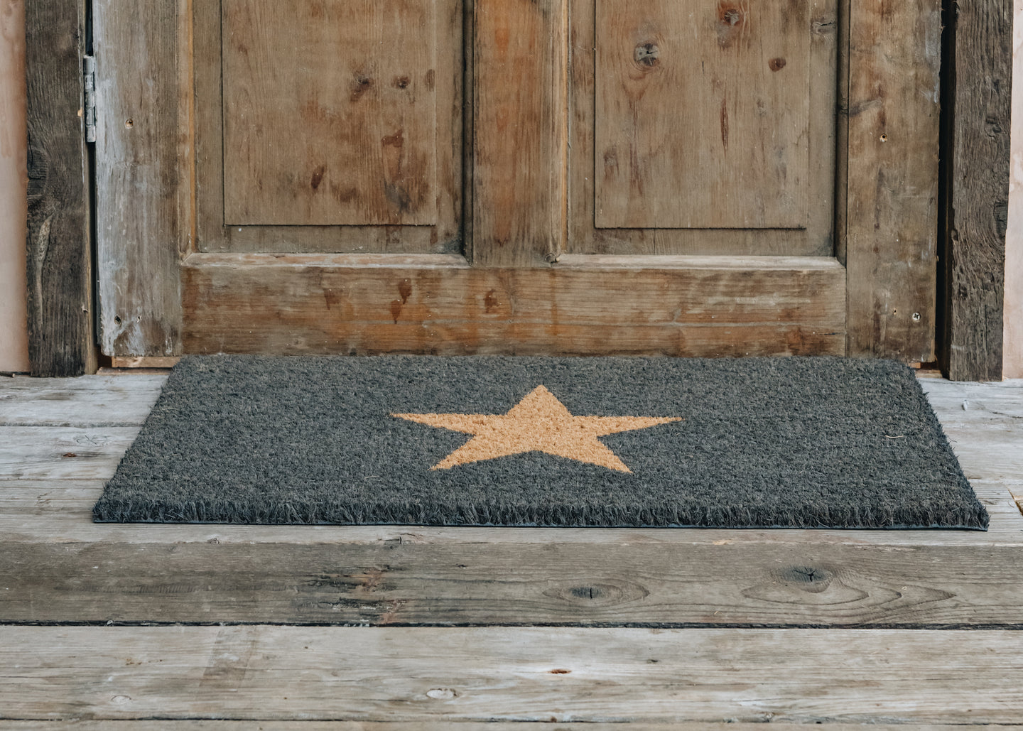 Charcoal with Star Small Doormat