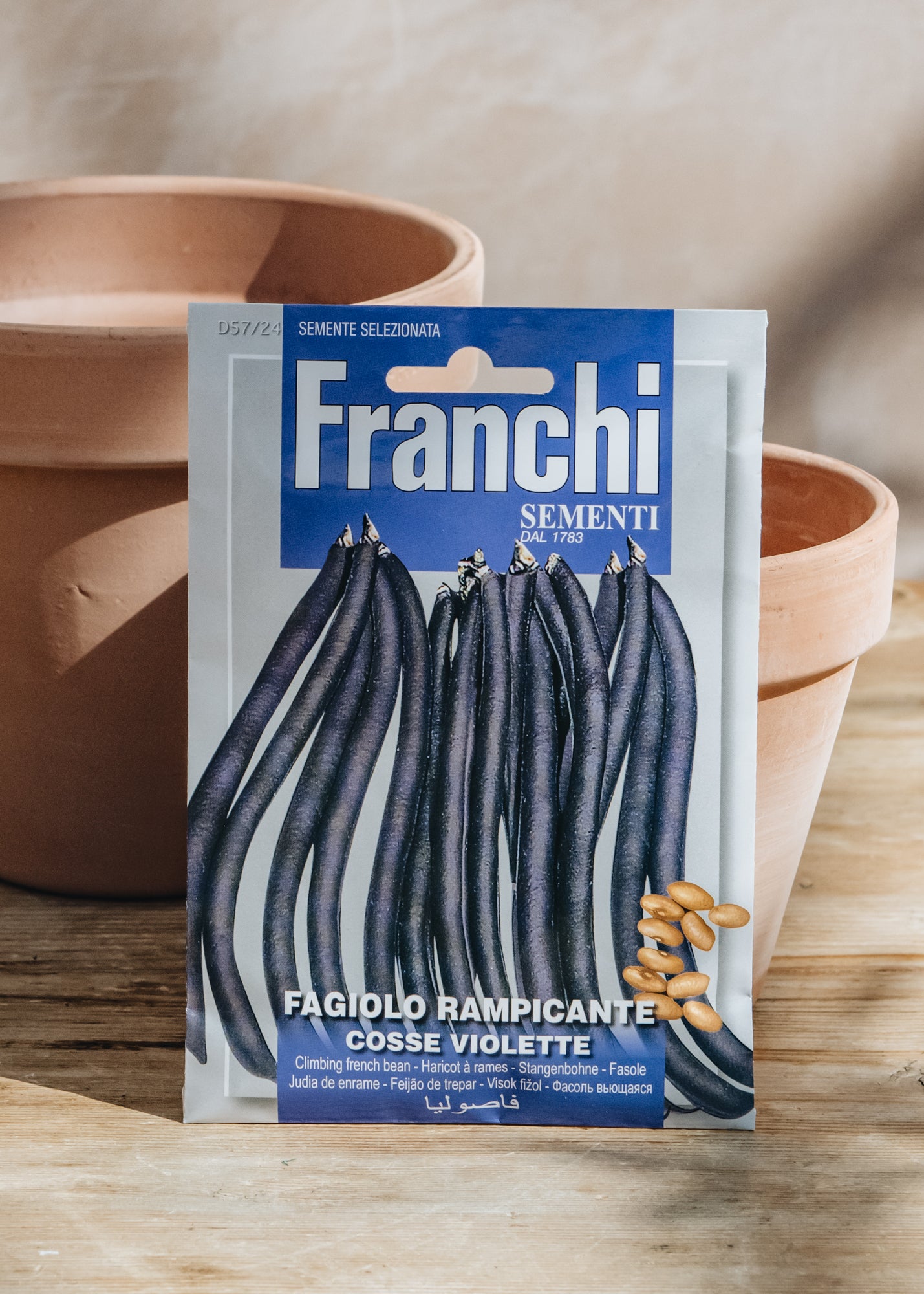 Franchi Climbing Bean 'Trionfo Violetto' Seeds