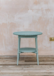 Lloyd Loom Round Coffee Table in Duck Egg