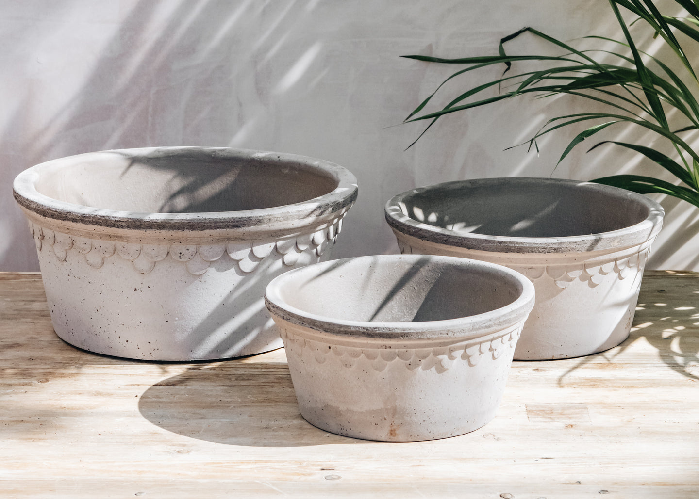 Bergs Potter Copenhagen Grey Low Pots