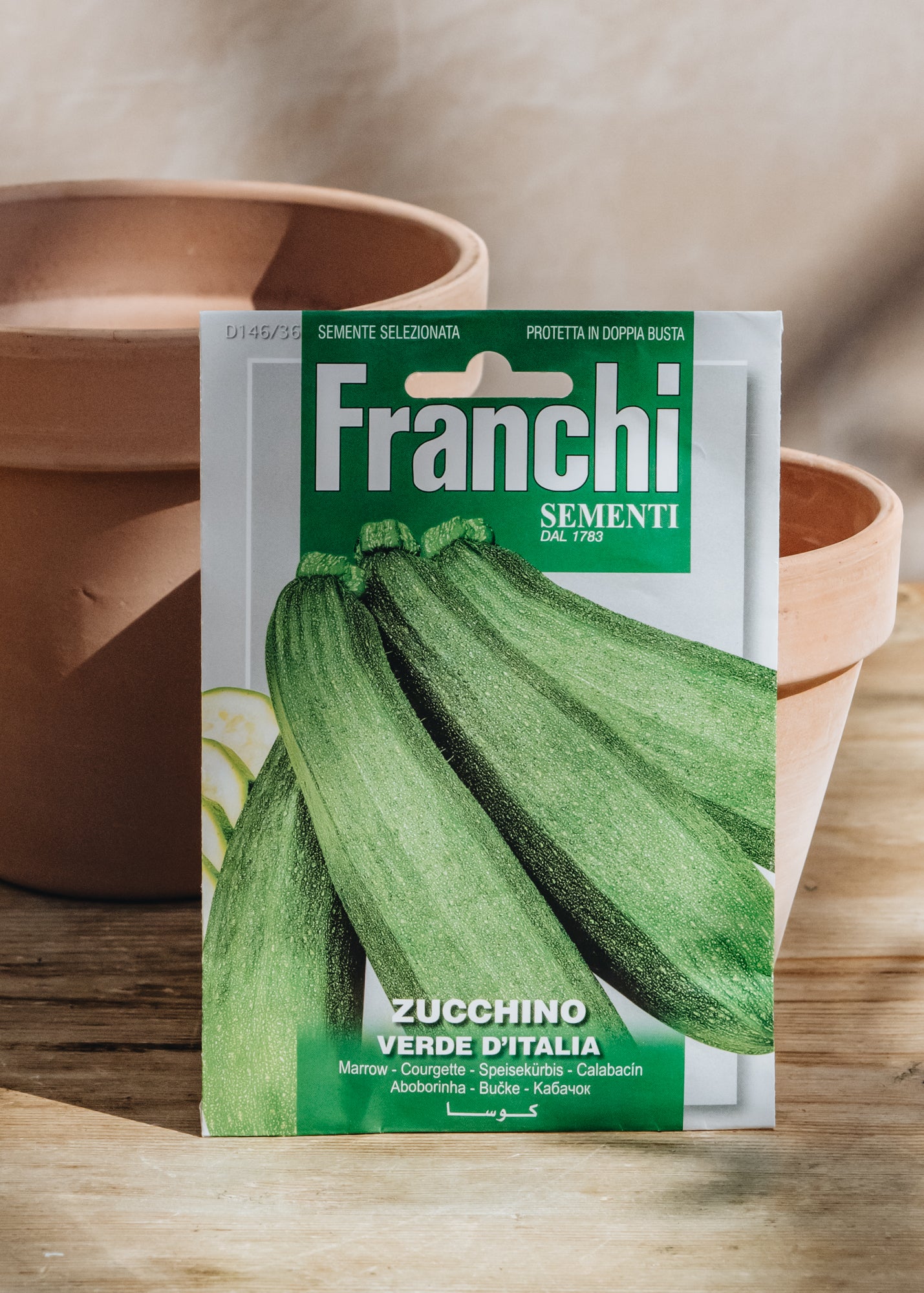 Seeds of Italy Franchi Courgette 'Verde Italia' Seeds