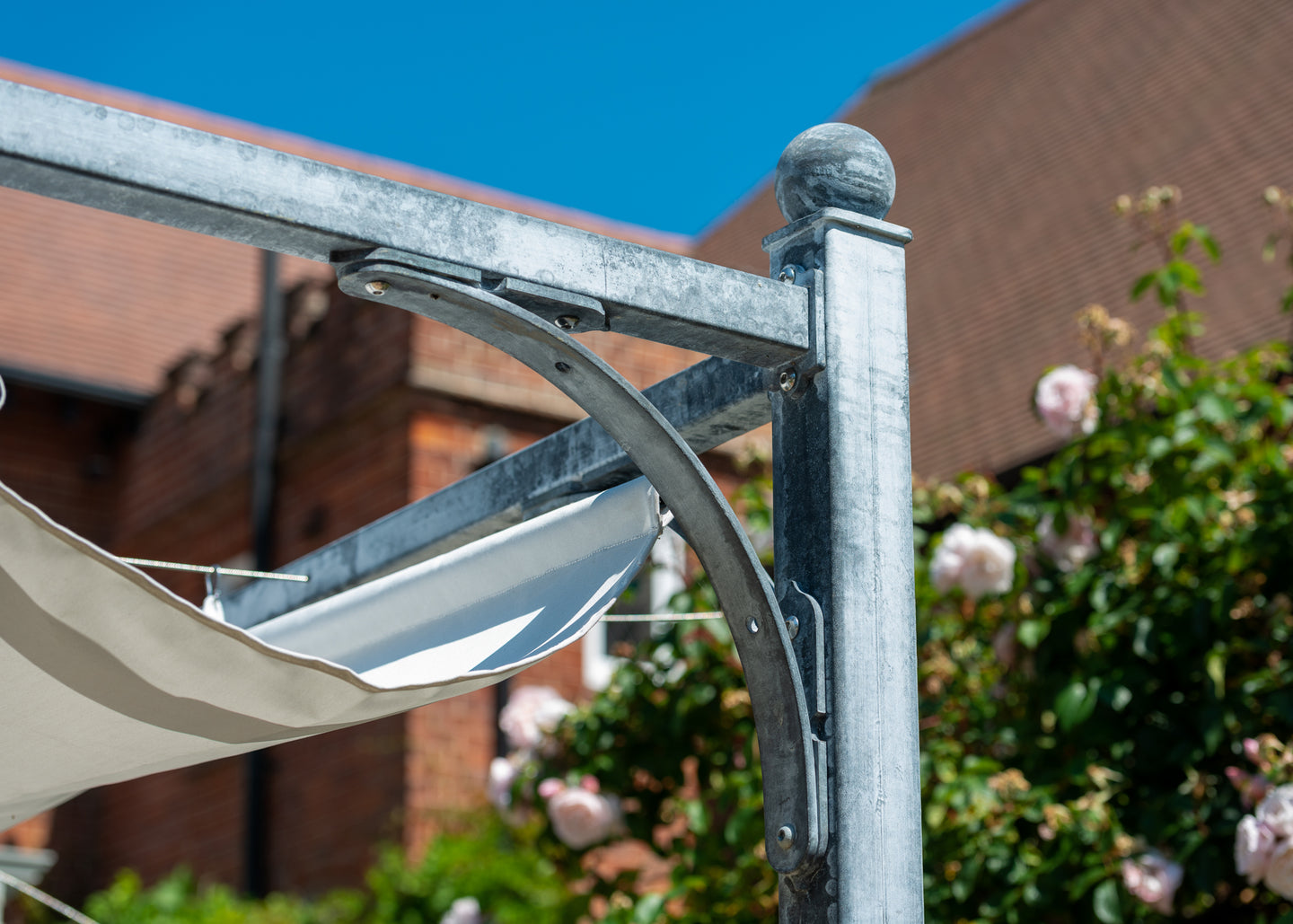 Pergola with Ivory Awning