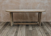 Dan Small Oval Table in Natural Grey