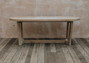 Gommaire Dan Small Oval Table in Natural Grey