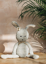 Hand Knitted Ditsy Rabbit in Blue