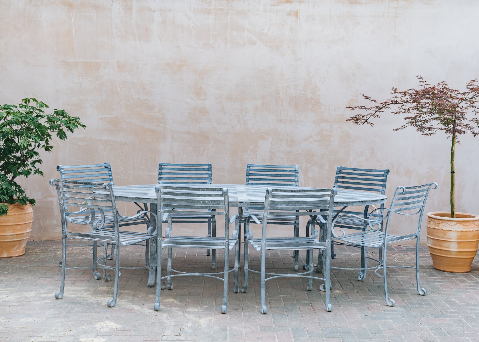 Eight Seater Oval Garden Dining Set Burford Garden Co