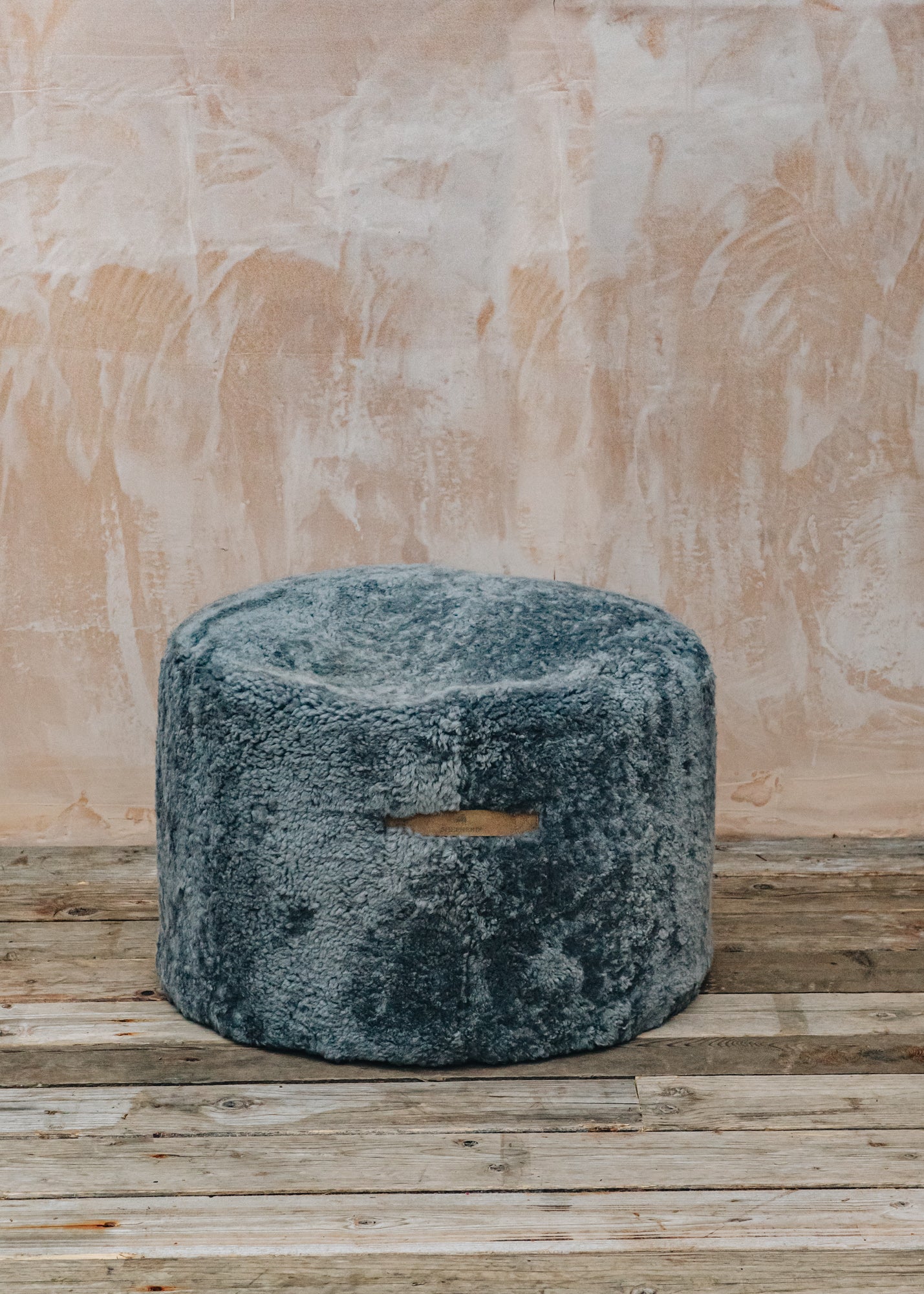 Eva Round Pouffe in Granite