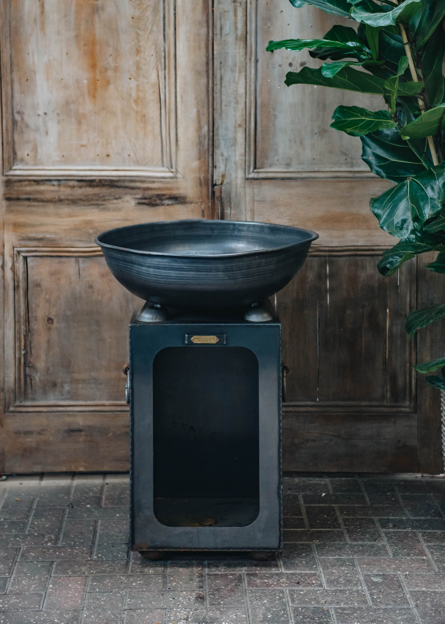 Fire Bowls with Log Stores Firepits Burford Garden Co