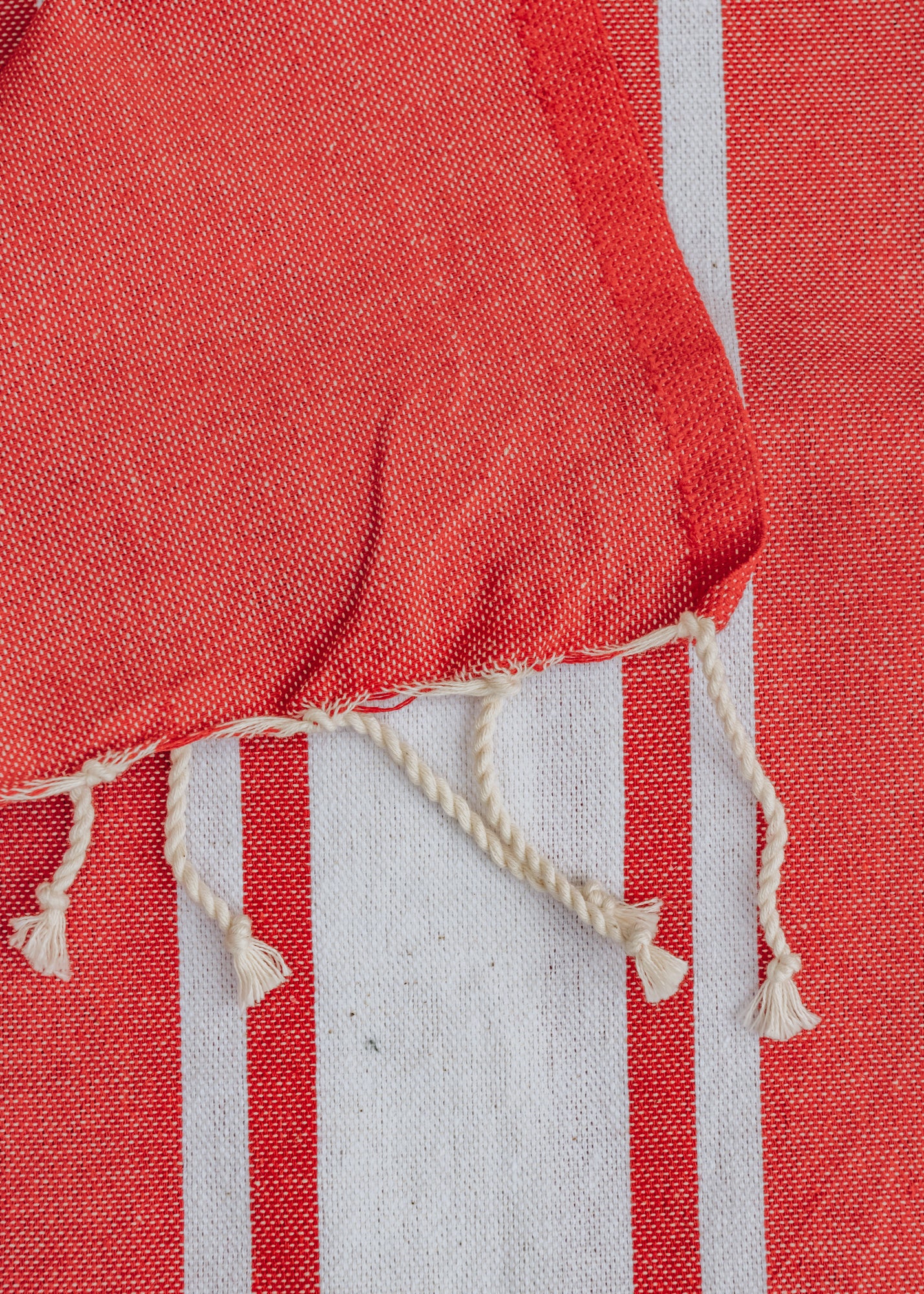 Fouta Flat Weave Towel in Red