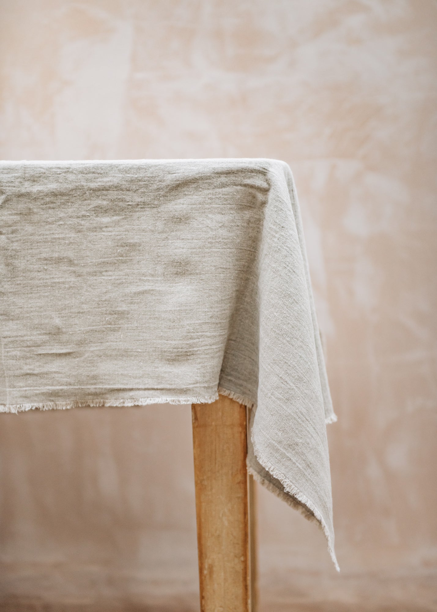 Burford Linen Fringed Tablecloth in Natural