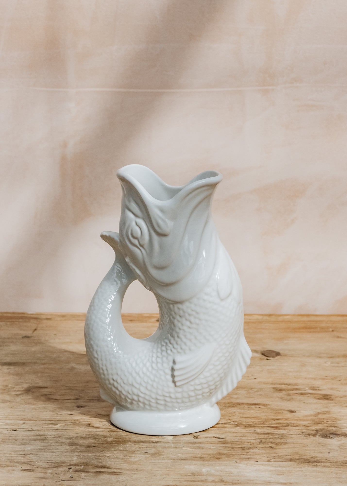 White Large Gluggle Jug