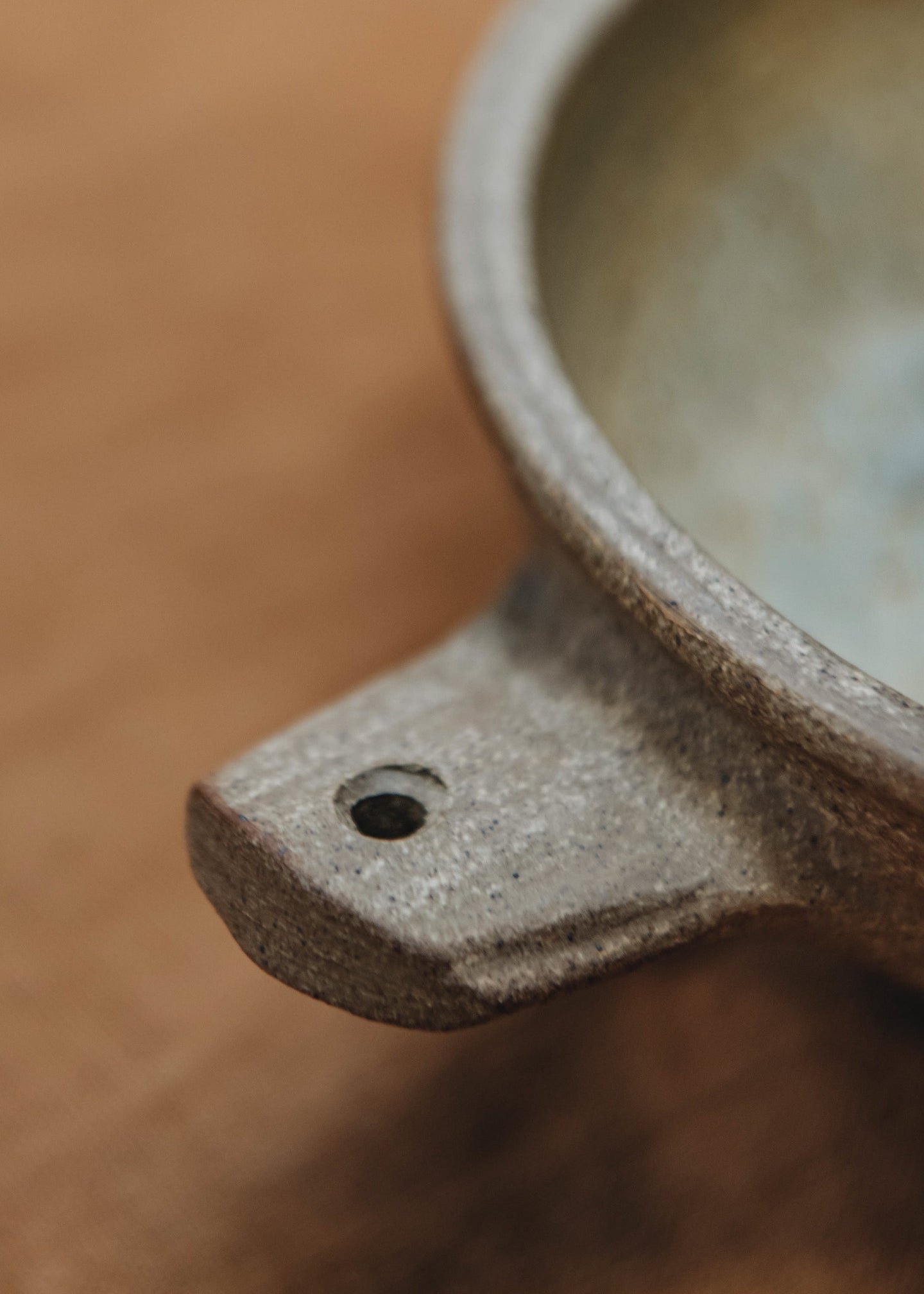 Stoneware Bowl with Handle