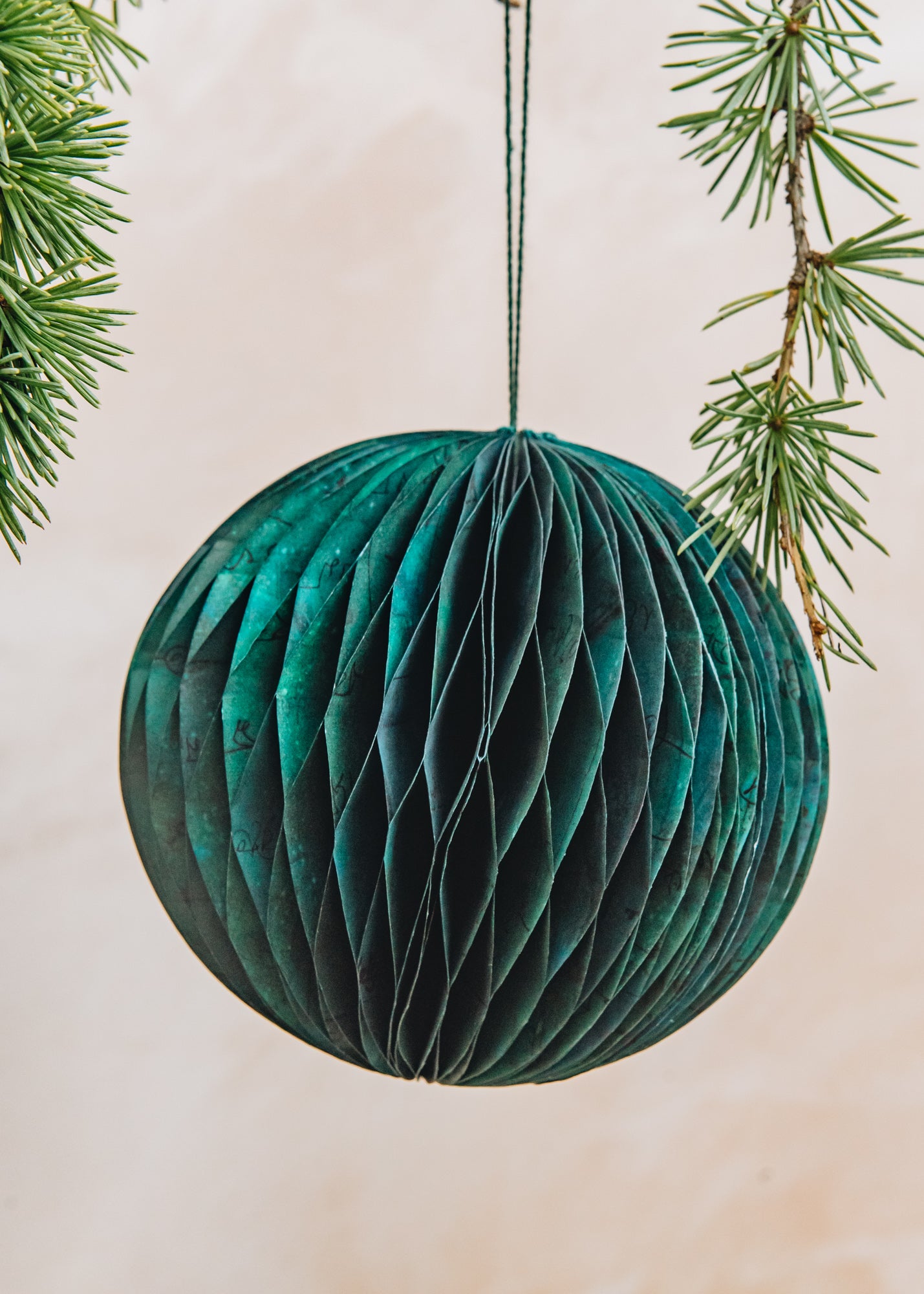Green Honeycomb Globe Pendant