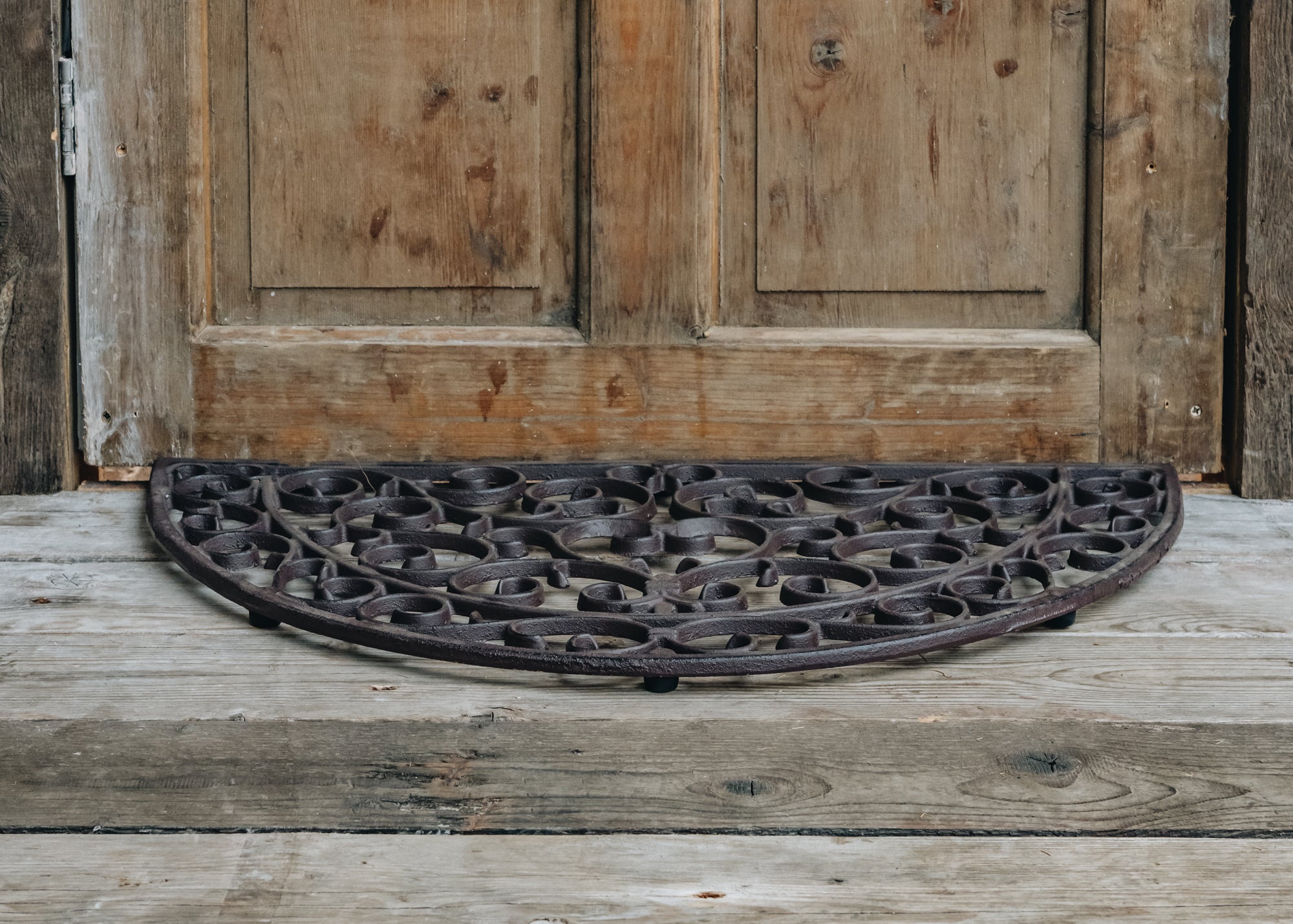 Half Round Cast Iron Doormat Burford Garden Co.