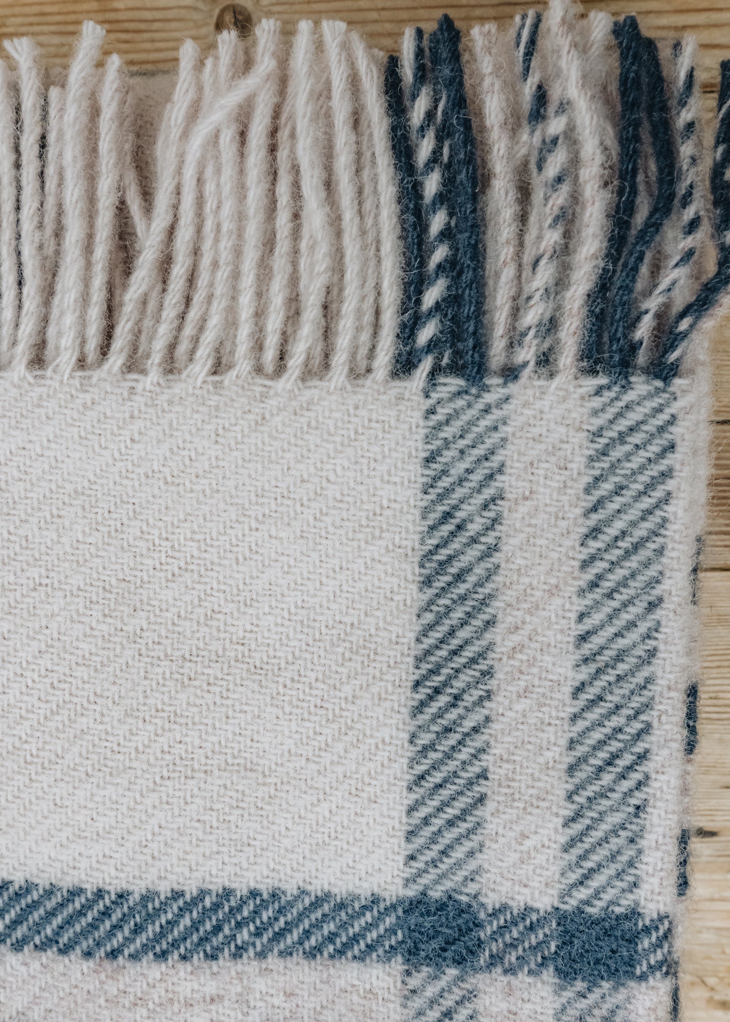 Hex Check Blue Slate Throw