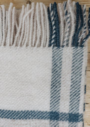 Hex Check Blue Slate Throw
