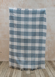 Hex Check Blue Slate Throw
