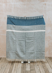 Illusion Panel Grey and Blue Slate Throw