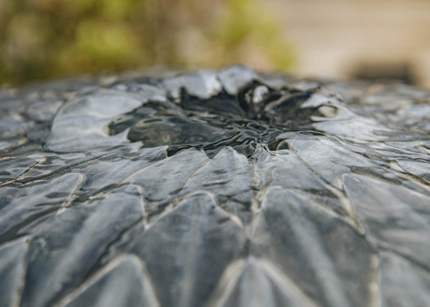 Leaf Ball Zinc Water Features with Octagonal Base