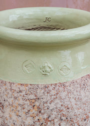 Olive Pots with Lime Green Neck (70cm)
