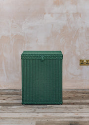 Linen Basket in Dark Green