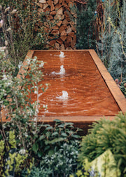 Long Corten Steel Water Feature