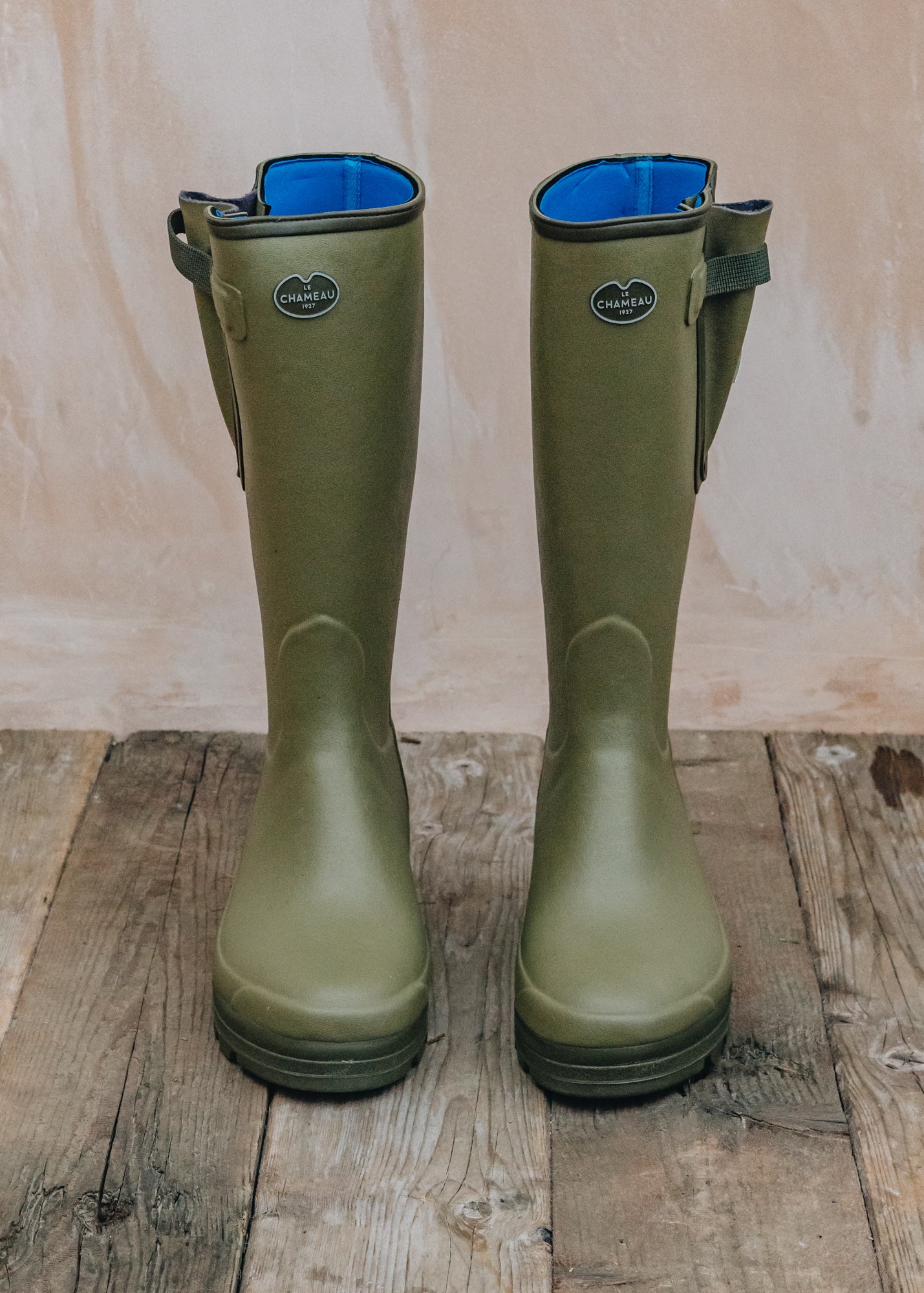 Le Chameau Mens Vierzonord Green Neoprene Lined Wellington Boots