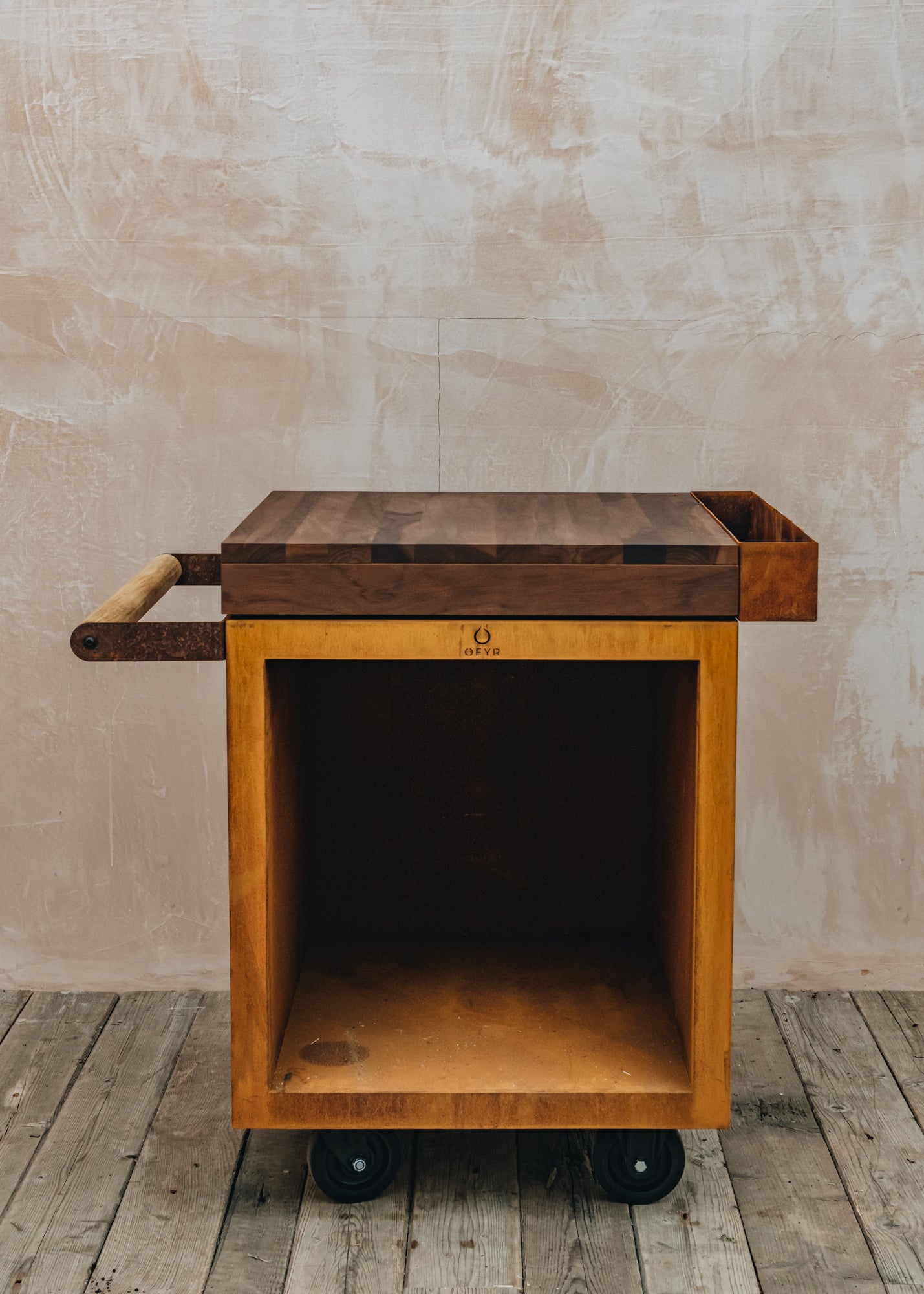 OFYR OFYR Mise En Place Corten Pro Table 65 in Teak