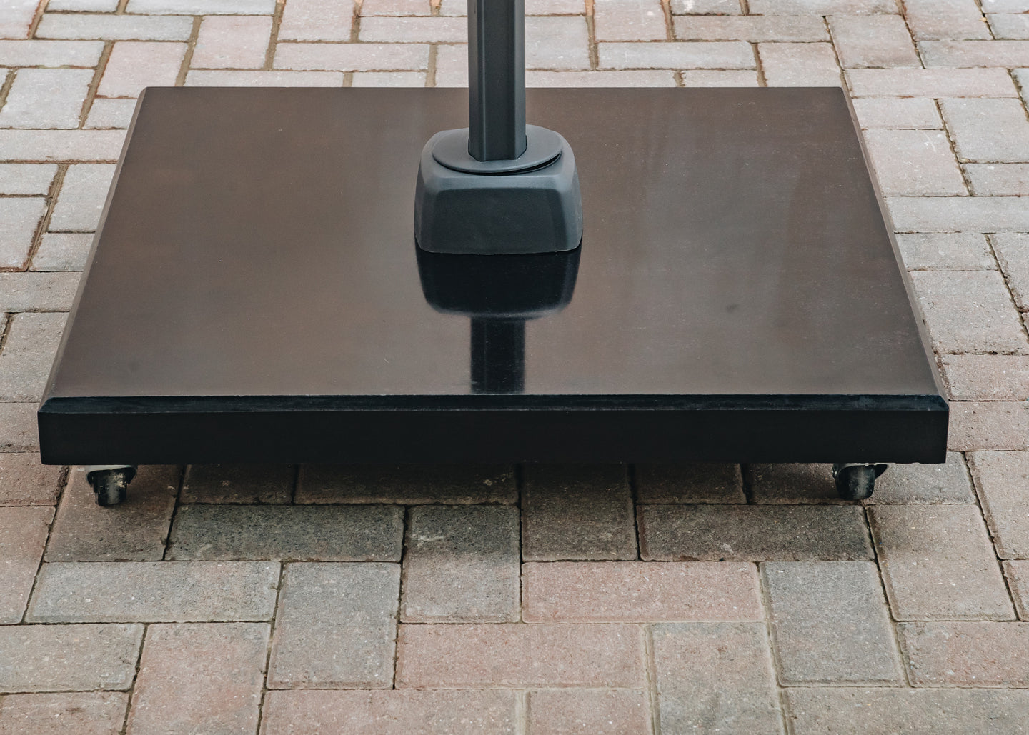 Pacific Lifestyle Modena Black Polished Granite Wheeled Parasol Base (90kg)
