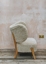 Mazo Moonlight Oak Sheepskin Lounge Chair