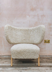 Mazo Moonlight Oak Sheepskin Lounge Chair