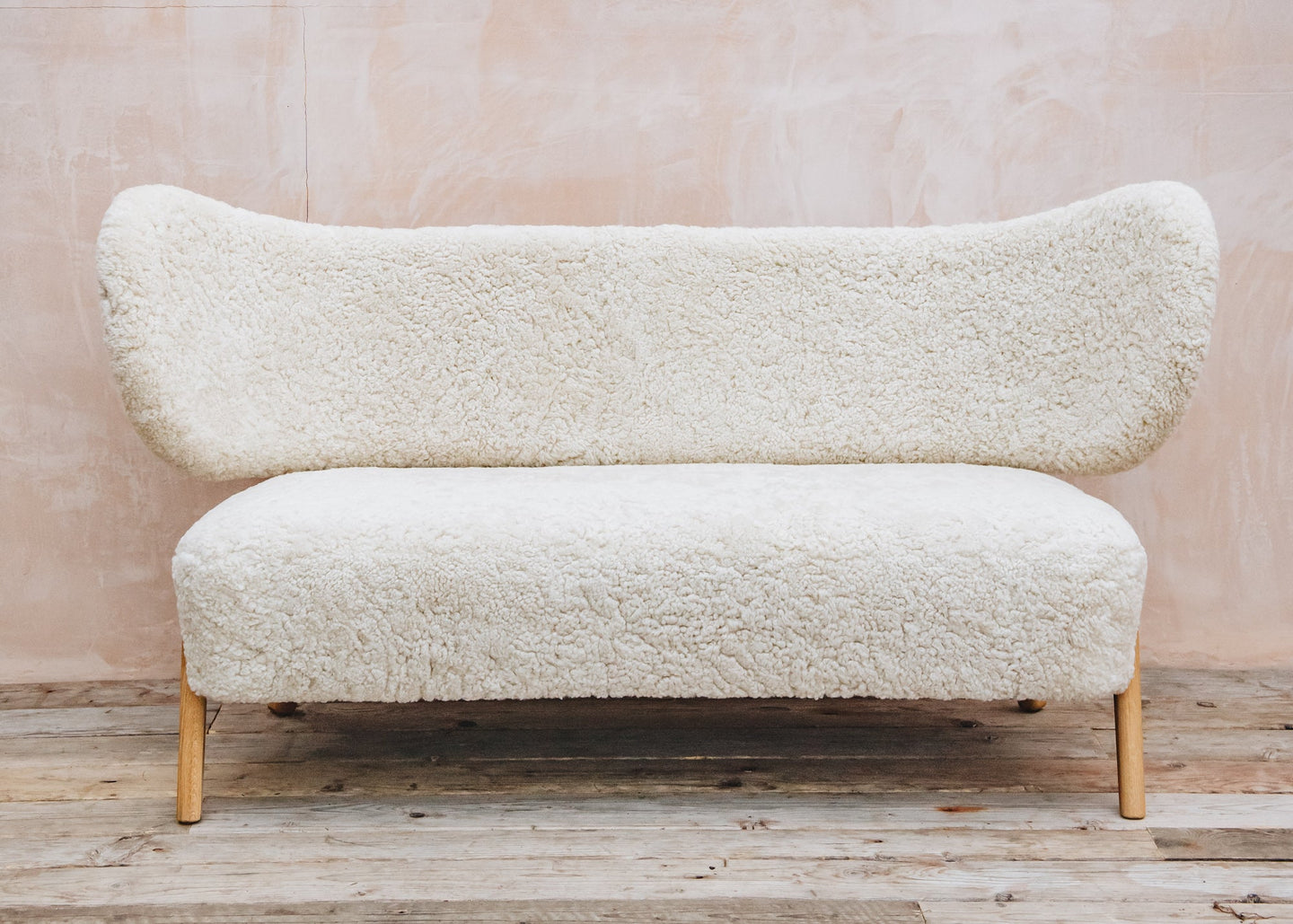 Mazo Moonlight Oak Sheepskin Sofa