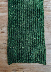 Donegal Narrow Scarf in Green