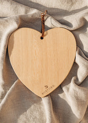 Oak Heart Shaped Cheese Board