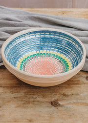 Peacock Blue Candy Large Bowl