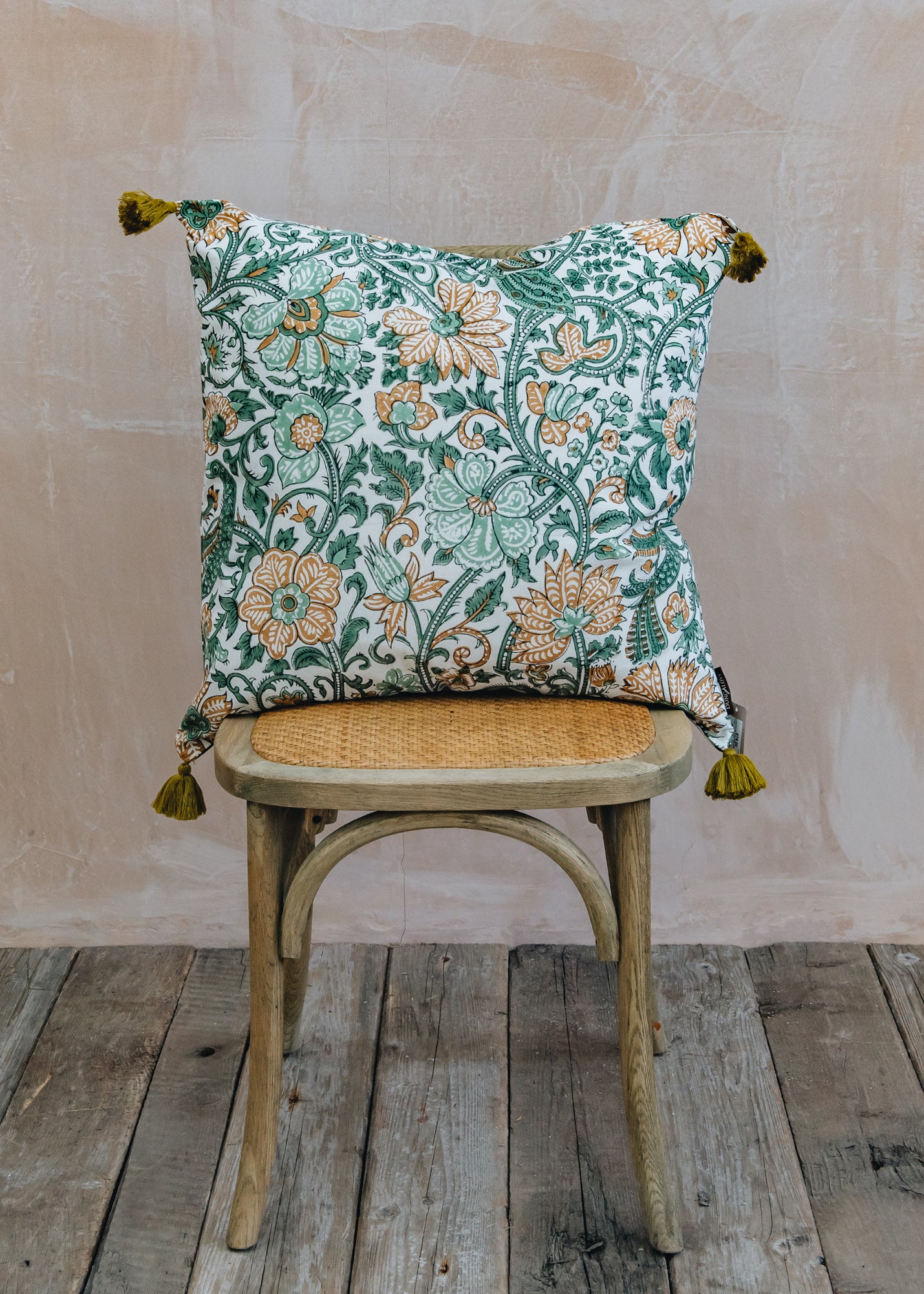 Bungalow Peacock Jade Cushion