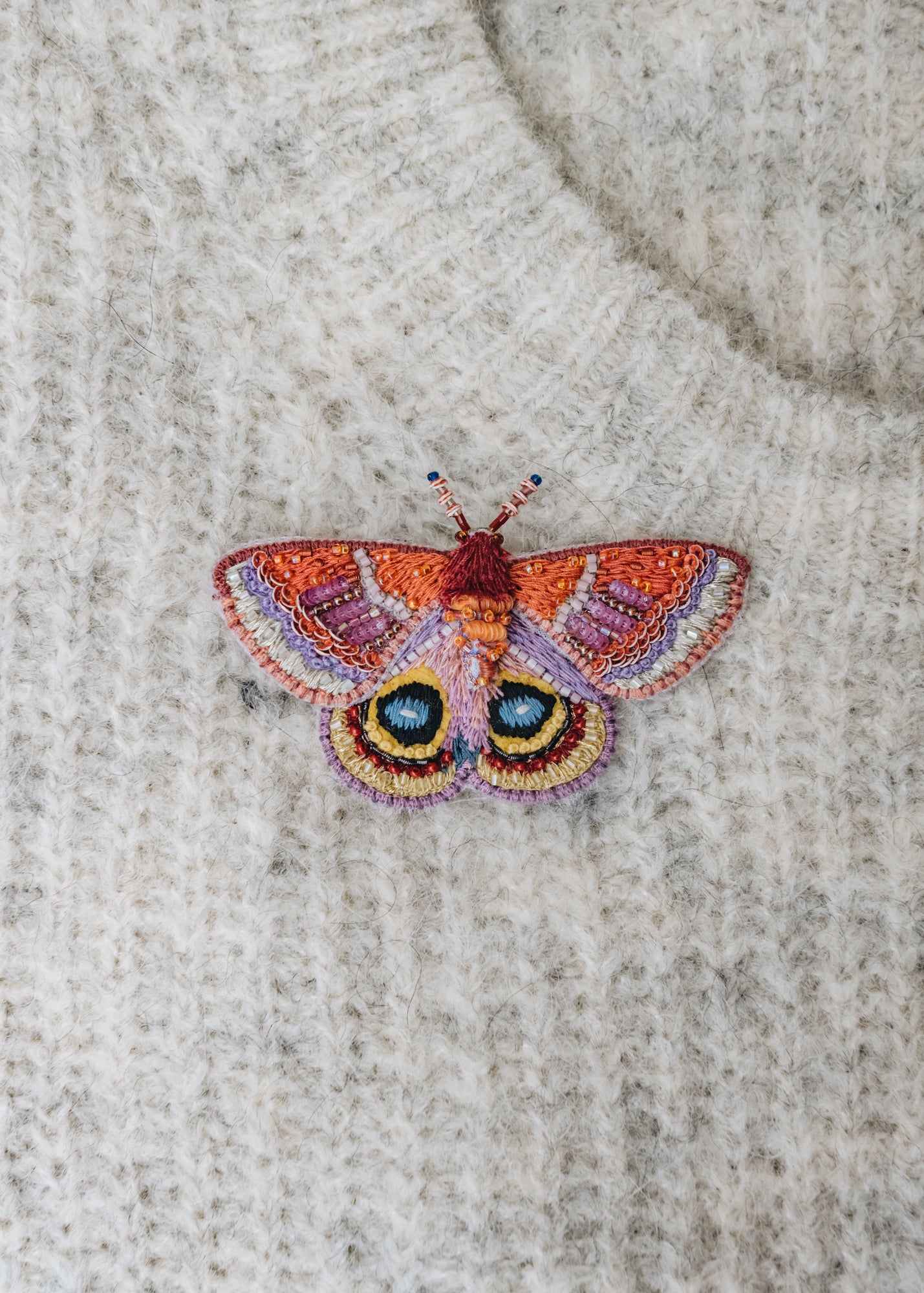 Trovelore Peacock Moth Brooch