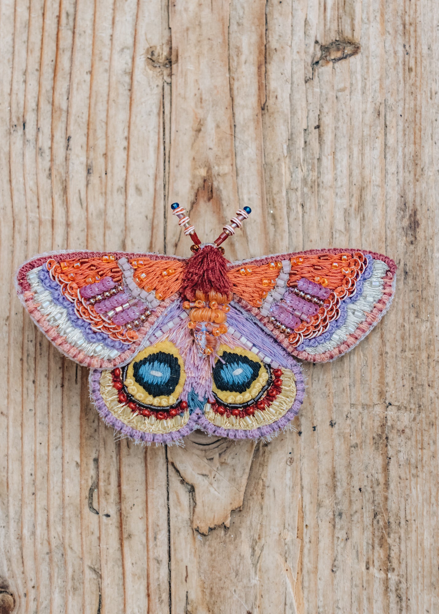 Peacock Moth Brooch